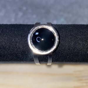bague onyx noir réglable