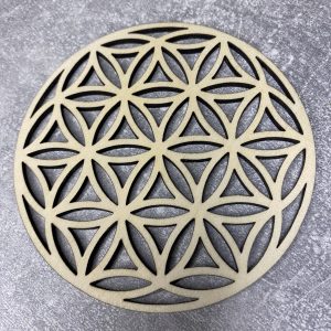 Accroche murale/plateau fleur de vie (2) 28cm