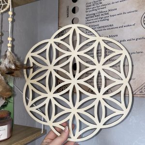 Accroche murale/plateau fleur de vie 28cm